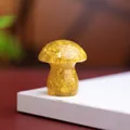 Handcrafted yellow crystal mushroom ornament made of resin for home decor - Style ② Yellow Crystal