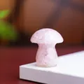 Pink resin-filled natural crystal mushroom sculpture for home decor display ornament - Style ② Rose Quartz