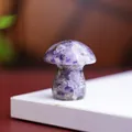 Purple amethyst crystal filled resin mushroom figurine for decorative home ornament - Style ② Dreamy Purple