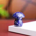 Lapis lazuli resin mushroom figurine for home decor and healing crystal collection - Style ② Lapis Lazuli