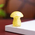Handcrafted yellow resin crystal mushroom figurine ornament for home table decoration - Style ② Lemon Yellow