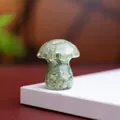 Green natural crystal crushed stone resin mushroom figurine ornament for home decor - Style ② Green Dongling