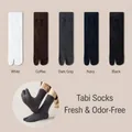 Calcetines tabi de algodón con dos dedos para hombre en gris oscuro, marrón, marino, negro y blanco - 5 Pares / Combo 5 Colores