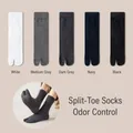 Calcetines tabi de algodón para hombre con 2 dedos en 5 colores y diseño acanalado - 5 Pares / Combo 5 Colores