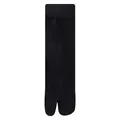 Classic men's black cotton tabi socks featuring a comfortable two-toe split design for daily wear - Black