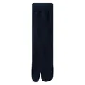 Navy blue split-toe cotton socks for men, ribbed cuffs and breathable fabric - Navy Blue