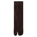 Professional brown men's cotton split-toe mid-calf socks featuring comfort ribbed cuffs - Coffee
