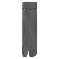 Professional grey ribbed two-toe tabi socks for men made from premium soft cotton blend - Medium Grey