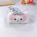 Fascia per il lavaggio del viso in flanella bianca con personaggio dei cartoni animati rosa - Melody White Dai Capelli Ricci (polso Singolo)