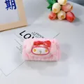 Fascia in flanella rosa morbida con personaggio My Melody in peluche e fiocco rosso - My Melody Pink (polso Singolo)