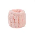 Morbido cinturino in peluche di flanella rosa per il lavaggio del viso e contro le gocce - 54 Dentifricio Braccialetto Largo