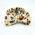 Fascia per capelli in flanella beige con fiocco e stampa leopardata colorata - 67 Sfondo Giallo Con Fiocco Leopardato