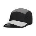 Detailansicht der Nähte und des farblich abgesetzten Stoffes dieser 5-Panel-Mütze - Verstellbar / Schwarz Stil 1