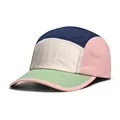 Detailansicht einer vintage mehrfarbigen 5-Panel-Schnelltrocknungskappe für Wanderungen. - Verstellbar / Rosa-Stil 1