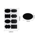 Wasserdichte schwarze Kreidetafel-Aufkleber 120x200mm Blatt mit 55x35mm Etiketten. - G8 Stil (8 Aufkleber/Blatt) / 120x200mm