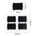Maße von Kreideetiketten, 50x35mm einzeln und 110x80mm Bogenpackung - H4 Stil (4 Aufkleber/Blatt) / 80x110mm