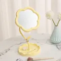Desktop sunflower makeup mirror in brilliant yellow featuring a jewelry storage base - L / Yellow
