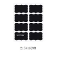 Abwischbare schwarze PVC-Tafelaufkleber mit 8 wasserdichten Küchenetiketten 50x75mm - TY2-8 Stil (8 Aufkleber/Blatt) / 215x162mm