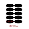 10er-Pack wasserfeste schwarze PVC-Tafelaufkleber für Gewürzgläser, oval, 5,9x3,5 cm - Ovaler Stil (10 Aufkleber/Blatt) / 125x191mm