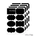 Wasserfeste schwarze PVC-Tafelaufkleber für Gewürzgläser in verschiedenen Formen - E155x175mm Stil (8 Aufkleber/Blatt) / 155x175mm