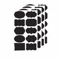 10er-Set wasserfeste schwarze PVC-Tafelaufkleber für Küchengewürzgläser, 66x45mm Größe - XG10 Stil (10 Aufkleber/Blatt) / 144x245mm
