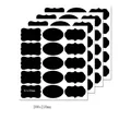 Wasserfeste schwarze Tafelaufkleber aus PVC für Gewürzgläser und Vorratsgläser-Set - A15 Stil (15 Aufkleber/Blatt) / 200x210mm