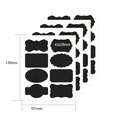 Beschreibbare schwarze PVC-Tafelaufkleber für Gewürzgläser, wasserfest 135x101mm. - BO8-2 Stil (8 Aufkleber/Blatt) / 135x101mm
