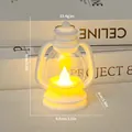 Mini lanterna LED bianca retrò con dimensioni per atmosfera di festa - Ovale / Bianco