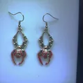 Boucles d'oreilles Halloween araignée tête de mort gothiques avec effet sang rouge - Style Araignée