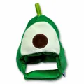 Cute avocado-shaped plush headgear for cats and small dogs, soft pet Christmas costume accessory - Avocado Style