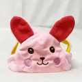 Rosa Plüsch-Haustiermütze mit roten Hasenohren für kleine Hunde und Katzen SKU-Variante - L / Hasen-Stil / Rosa