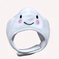 Cute smiling white cloud plush pet headgear hat for cats and small dogs costume - Cloud Shape Style
