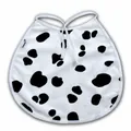 Pet bandana with cute black and white cow print and adjustable ties - Small / Cow Print Cloak / Black and White Spots