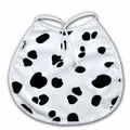 Pet bandana with cute black and white cow print and adjustable ties - Cow Print Cloak