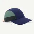 Vintage Navy und Grün schnelltrocknende 5-Panel-Kappe mit verstellbarem Kordelzug - Verstellbar / Marineblau