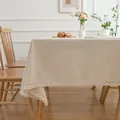 Elegante tovaglia con stampa a margherite e bordo in pizzo per l'arredo casa - 100*140cm / Piccola Margherita Bianca