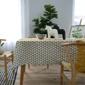 Nordic grey and white geometric triangle pattern tablecloth for dining table - 60x60cm / Gray Triangle (No Lace)