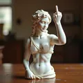 Funny resin Venus goddess statue flipping the bird middle finger home decor ornament - Vienna Goddess Statue Style E