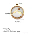 Detailed dimensions and weight of the stainless steel mustard seed pendant necklace - Round Mountain Single Hole / Rose Gold
