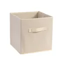 Scatola di stoccaggio pieghevole in tessuto beige con maniglia per l'organizzazione - 27*27*28CM / Beige