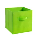 Duurzame opvouwbare lindegroene opbergkubus van vliesstof met een versterkt handvat - 27*27*12CM / Grasgroen