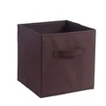 Donkerbruine stoffen opbergdoos met handvat, opvouwbare kubusvormige organizer - Zonder handvat 14*14*14CM / koffiekleur