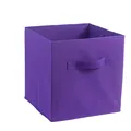 Paarse opvouwbare stoffen opbergdoos zonder deksel met handvat voor kledingkast - 27*27*12CM / Donkerviolet