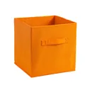 Oranje opvouwbare stoffen opbergbox met handvat voor uw complete kastorganisatie - 14*14*14CM / Oranje