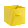 Gele opvouwbare opbergkubus van non-woven stof organizer voor een opgeruimd en netjes huis - Met handvat / 27*27*12CM / Geel