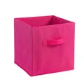 Opvouwbare opbergkubus van roze vliesstof met handvat voor in de kast - 27*27*12CM / Rozerood