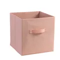 Duurzame roze stoffen opbergkubus met handvat voor kast- en plankorganisatie - 27*27*12CM / Cornus Roze