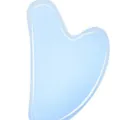 Professionelles herzförmiges hellblaues Gua Sha Gesichtsschabewerkzeug zur Hautmassage - Opal Herz Gua Sha Brett