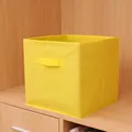 Caja de almacenamiento plegable amarilla brillante de tela no tejida para armario - 31*31*31CM / Amarillo