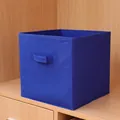 Caja de almacenamiento plegable de tela no tejida azul para organizar el armario. - 31*31*31CM / Azul